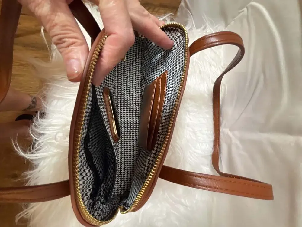 Madison West Mini Dome Shoulder Bag with Buckle Detail